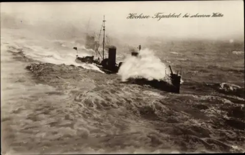 Ak Deutsches Kriegsschiff, Hochsee Torpedoboot, Kaiserliche Marine