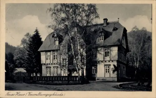 Ak Sokołowsko Görbersdorf Schlesien, Heilanstalt, Neues Haus, Verwaltungsgebäude