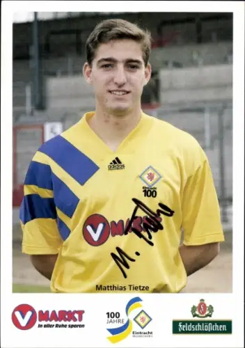 Autogrammkarte Fußballer Matthias Tietze, Eintracht Braunschweig, Autogramm