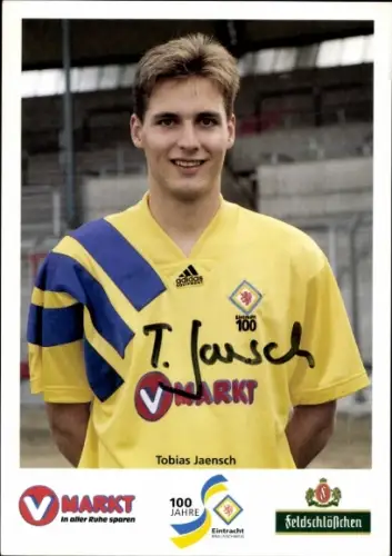Autogrammkarte Fußballer Tobias Jaensch, Eintracht Braunschweig, Autogramm
