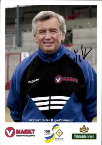 Autogrammkarte Liga Obmann Norbert Dutke, Eintracht Braunschweig, Autogramm