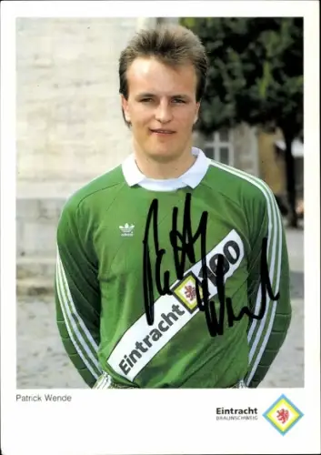 Autogrammkarte Fußballer Patrick Wende, Eintracht Braunschweig, Autogramm