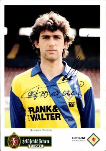 Autogrammkarte Fußballer Giovanni Cirocca, Eintracht Braunschweig, Autogramm