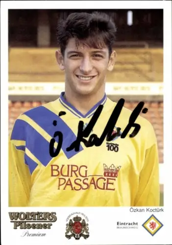 Autogrammkarte Fußballer Özkan Koctürk, Eintracht Braunschweig, Autogramm