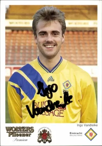 Autogrammkarte Fußballer Ingo Vandreike, Eintracht Braunschweig, Autogramm