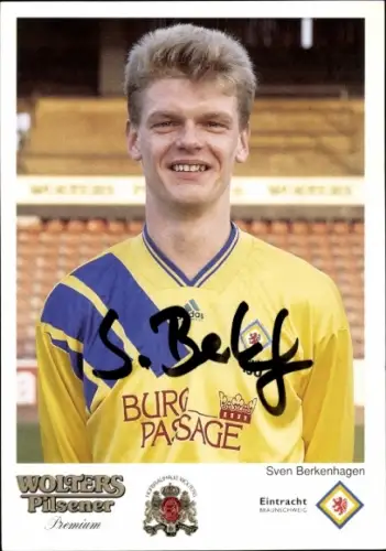 Autogrammkarte Fußballer Sven Berkenhagen, Eintracht Braunschweig, Autogramm