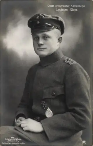 Ak Kampfflieger Leutnant Klein, Sanke Karte Nr. 515