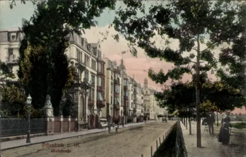Ak Offenbach am Main Hessen, Mainstraße