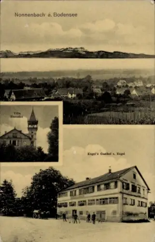 Ak Nonnenbach Hemigkofen Kressbronn am Bodensee, Villa Haessler, Kugels Gasthof zum Engel