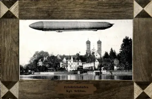 Passepartout Ak Friedrichshafen am Bodensee, Königliches Schloss, Zeppelin