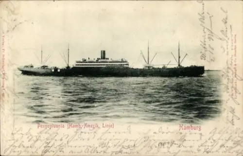 Ak Hamburg, HAPAG Dampfer Pennsylvania