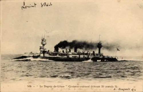 Ak Französisches Kriegsschiff, Le Dupuy de Lôme, Croiseur cuirassé
