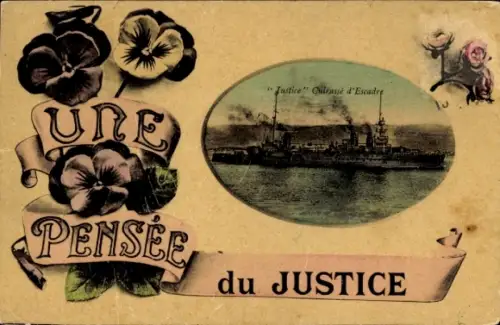 CPA Marine Militaire Française, Justice, Cuirassé d'Escadre