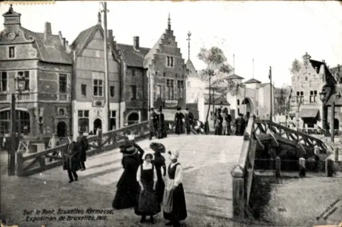 CPA Bruxelles Bruxelles, Exposition 1910, Bruxelles Kermesse, Pont