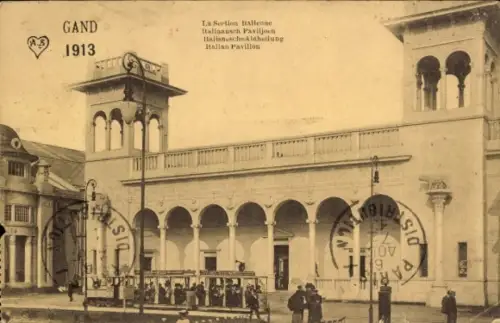 CPA Exposition Internationale et universelle de Gand 1913, Section Italienne