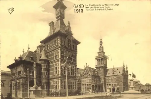 CPA Exposition Internationale et Universelle de Gand 1913, Pavillon de la Ville de Liège