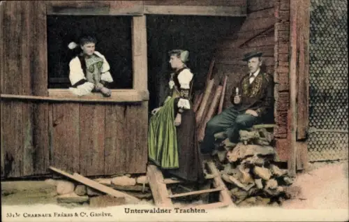 Ak Schweiz, Unterwaldner Trachten