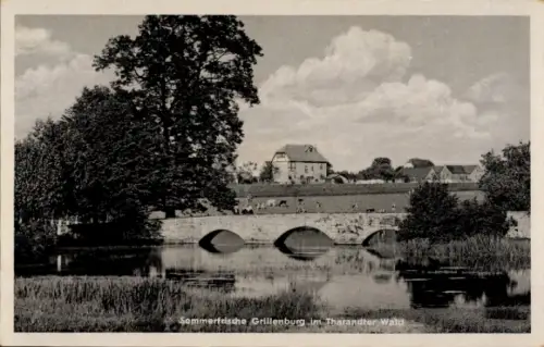 Ak Grillenburg Tharandt Sachsen, Teilansicht, Brücke