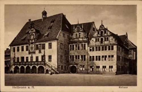 Ak Heilbronn am Neckar, Heilbronn a. N., Rathaus,  Architektur
