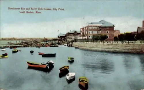 PC Boston Massachusetts USA, Dorchester Bay and Yacht Club Houses, City Point