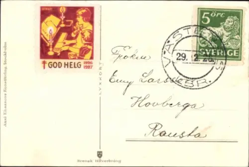 Künstler Ak Nyström, Jenny, Glückwunsch Neujahr, Junge mit Trommel