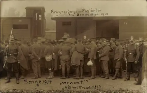 Foto Ak Schloss Neuhaus Paderborn in Westfalen, Sennelager, Senne, Kriegsgefangene