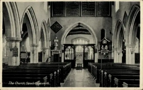 Ak Sawbridgeworth Hertfortshire England, Kircheninneres