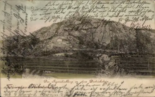 Ak Quingdao Tsingtau Kiautschou China, Signalberg, Dietrichstein