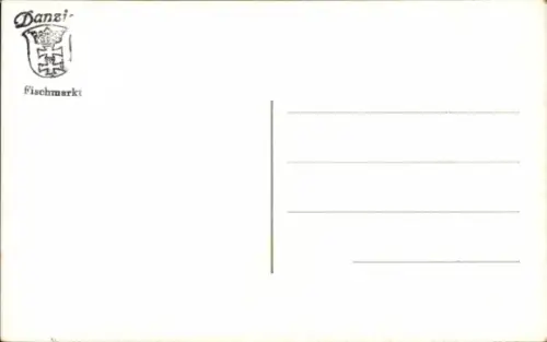 Ak Gdańsk Danzig, Fischmarkt