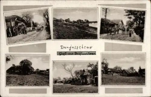 Ak Danjuschewo Ostpreußen, Ortsansichten