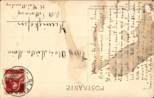 Präge Passepartout Ak Sankt Gallen Stadt Schweiz, Turmgasse, Neujahr