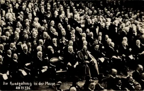 Foto Ak Reichspräsident Paul von Hindenburg, Erzbischof Dr. Felix v. Hartmann, Ruhrbesetzung, Köln