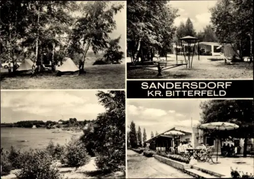 Ak Sandersdorf, Blick auf Zeltplatz, Spielplatz, Cafe