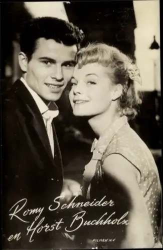 Ak Schauspielerin Romy Schneider und Horst Buchholz
