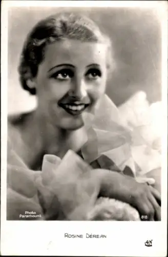 Ak Schauspielerin Rosine Deréan, Portrait