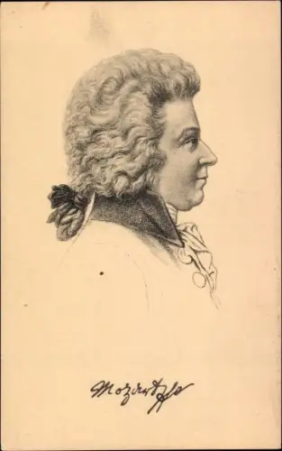 Ak Komponist Wolfgang Amadeus Mozart, Portrait
