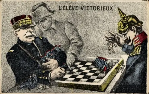 Ak Joffre, Guillaume II., Échecs, Schach, Napoleon