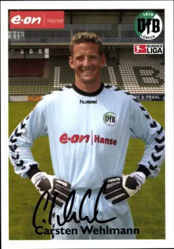 Autogrammkarte Fußballer Carsten Wehlmann, VFB Lübeck, Autogramm