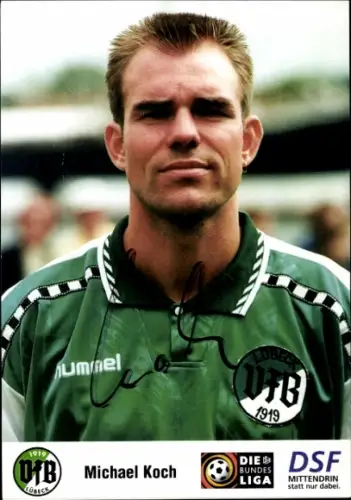 Autogrammkarte Fußballer Michael Koch, VfB Lübeck, Autogramm