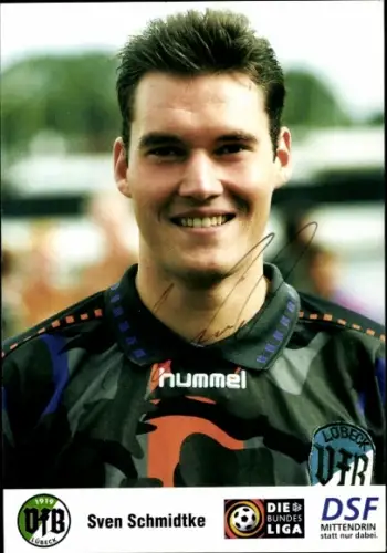 Autogrammkarte Fußballer Sven Schmidtke, VfB Lübeck, Autogramm