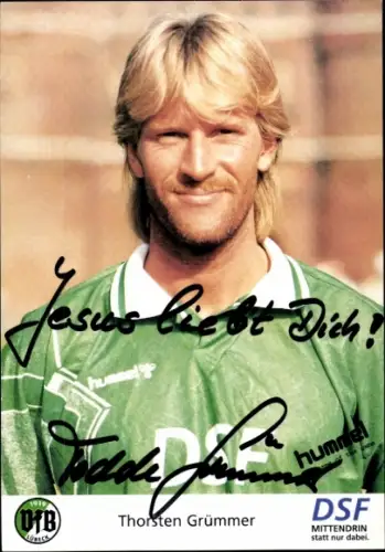 Autogrammkarte Fußballer Thorsten Grümmer, VfB Lübeck, Autogramm