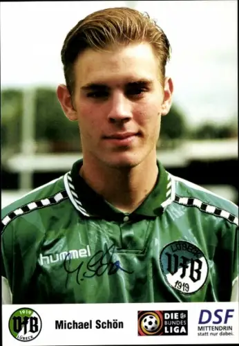 Autogrammkarte Fußballer Michael Schön, VfB Lübeck, Autogramm