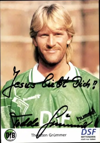 Autogrammkarte Fußballer Thorsten Grümmer, VfB Lübeck, Autogramm