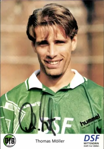 Autogrammkarte Fußballer Thomas Möller, VfB Lübeck, Autogramm