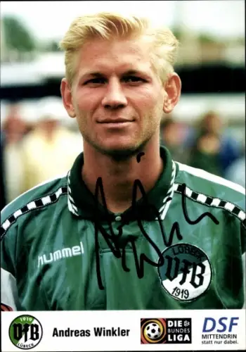 Autogrammkarte Fußballer Andreas Winkler, VfB Lübeck, Autogramm