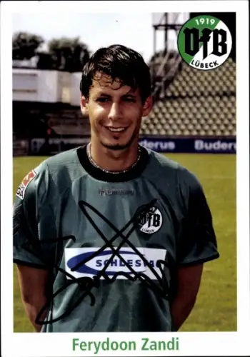 Autogrammkarte Fußballer Ferydoon Zandi, VfB Lübeck, Autogramm