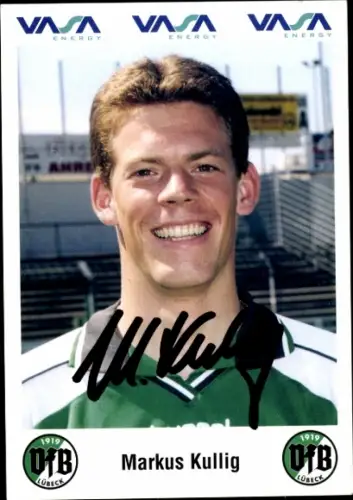 Autogrammkarte Fußballer Markus Kullig, VFB Lübeck, Autogramm