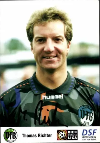 Autogrammkarte Fußballer Thomas Richter, VfB Lübeck, Autogramm
