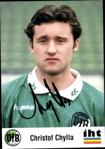 Autogrammkarte Fußballer Christof Chylla, VfB Lübeck, Autogramm