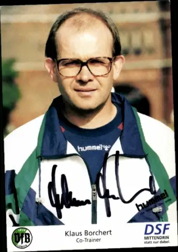 Autogrammkarte Co Trainer Klaus Borchert, VfB Lübeck, Autogramm